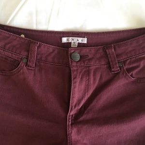 CAbi Burgundy Skinny Jean Size 10